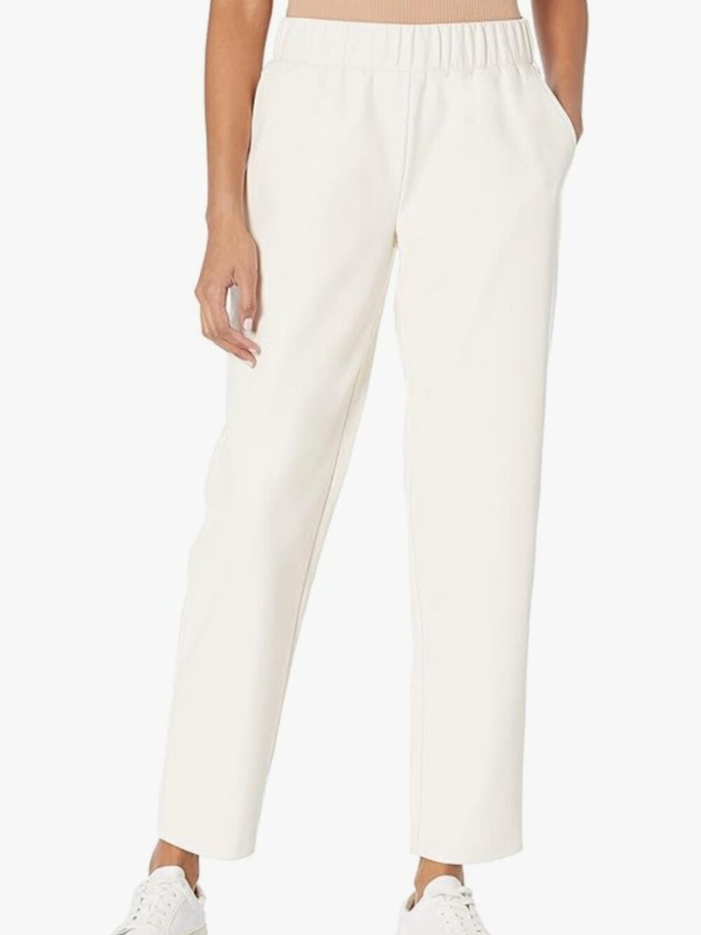 The Drop x Lisadnyc Vegan Leather Pull-On Jogger - Ivory